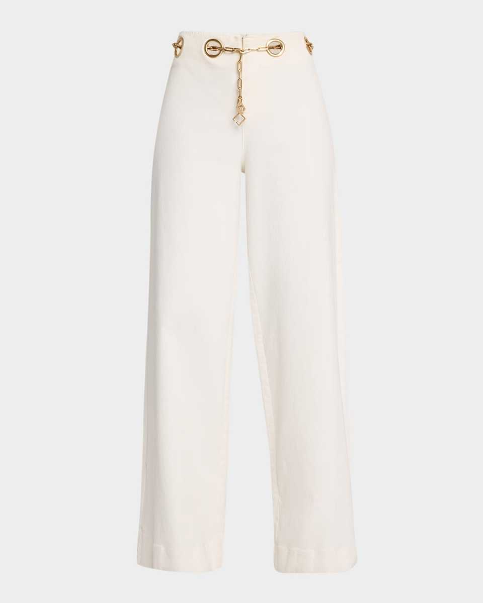 Sydney Grommet Chain Wide-Leg Pants